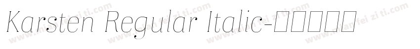 Karsten Regular Italic字体转换
